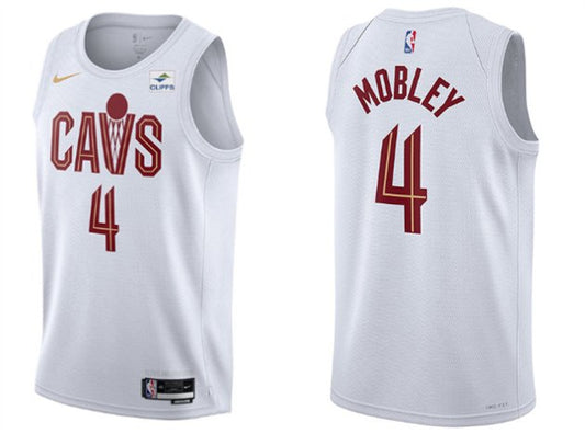 Men's Cleveland Cavaliers #4 Evan Mobley White Stitched Badketball Jersey